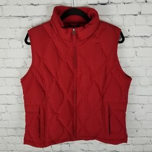 EDDIE BAUER | zip diamond quilted goose down vest